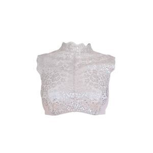 victoria’s secret lace high-neck crop top